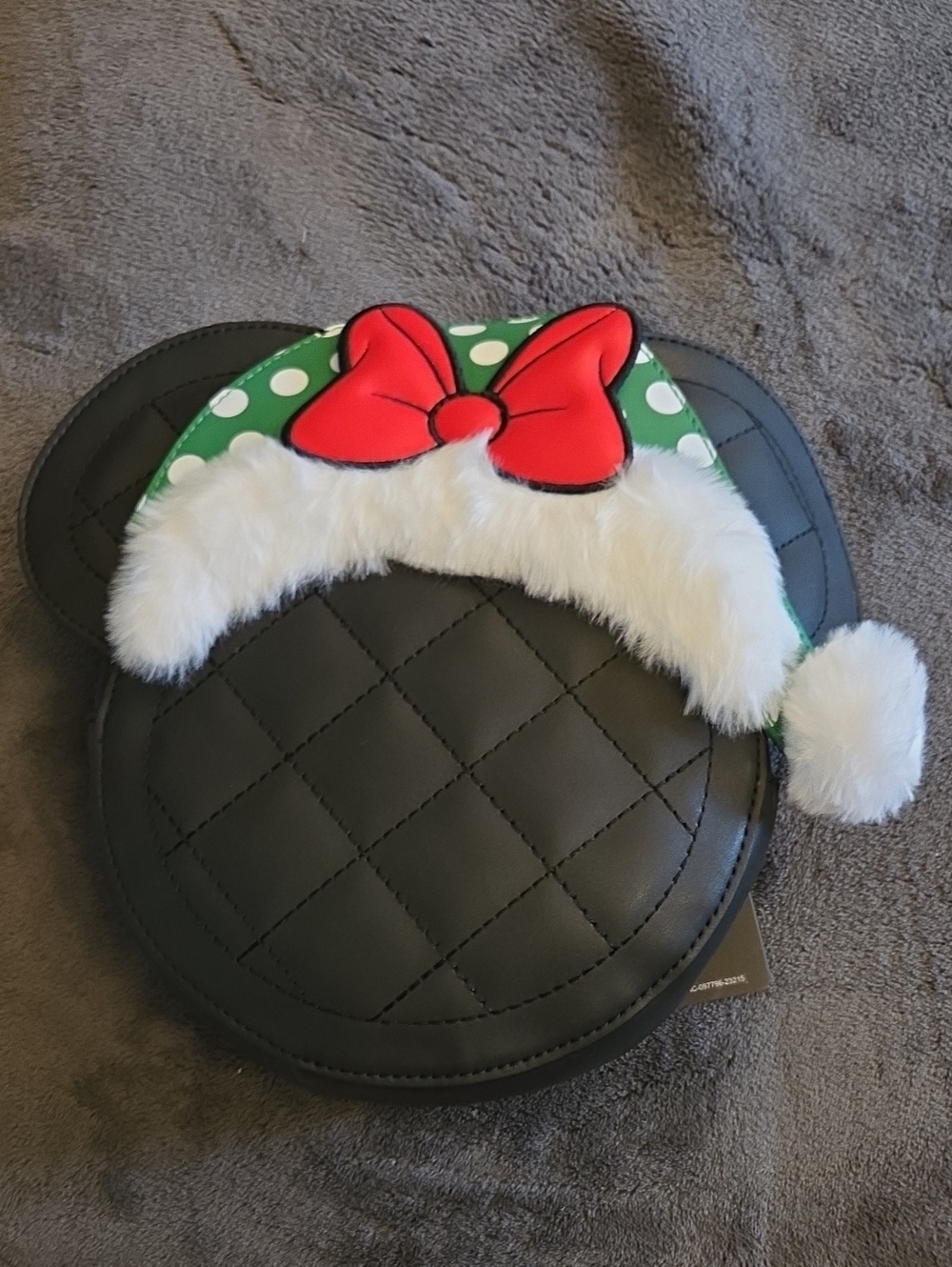 Minnie Polka Dot Santa Hat Quilted Crossbody Bag